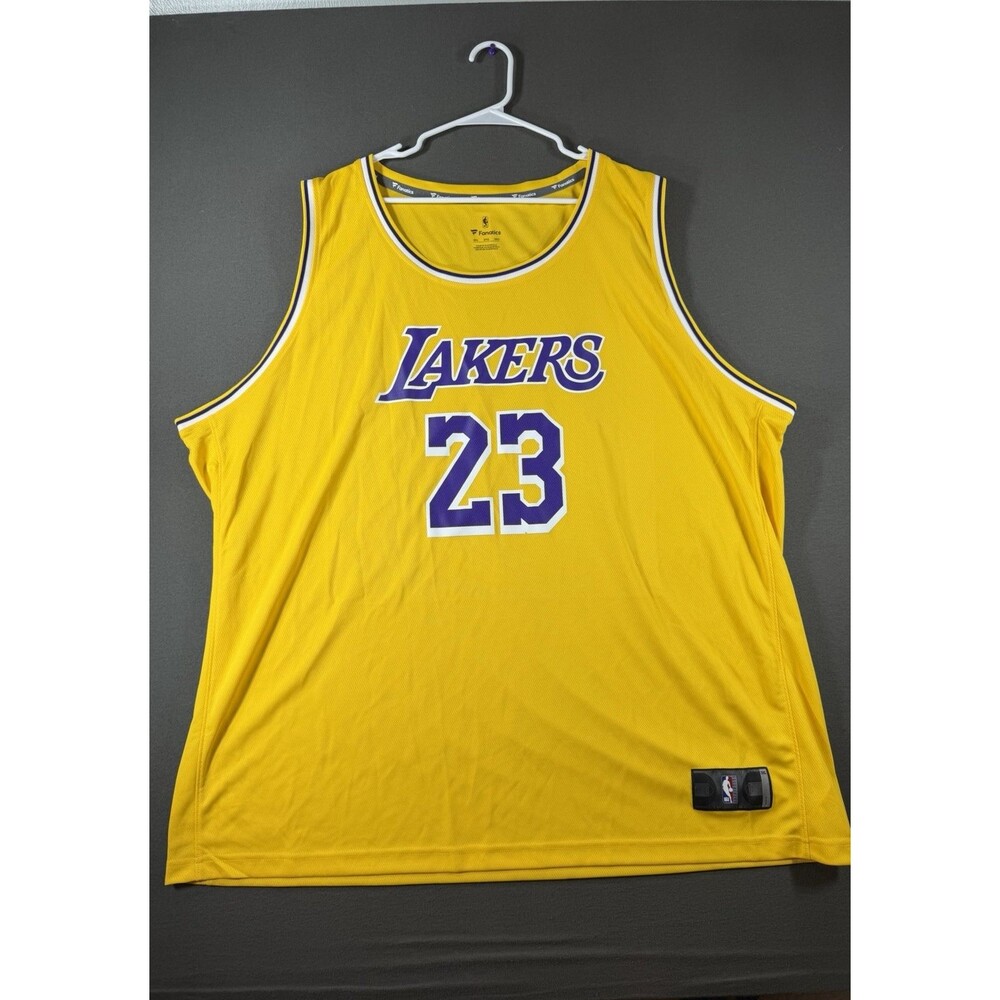 Los Angeles Lakers LeBron James #23 Jersey Mens 3XL Yellow Fanatics Basketball